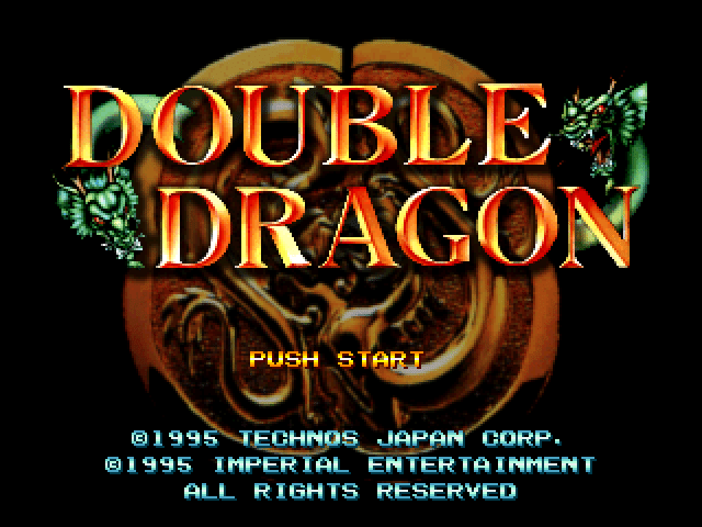 Double Dragon title screen for Playstation